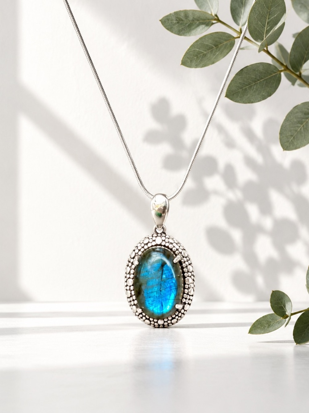 NEW! Labradorite & Sterling Silver Necklace